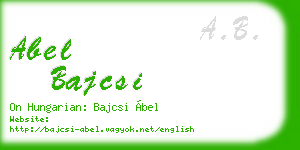 abel bajcsi business card
