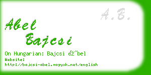 abel bajcsi business card